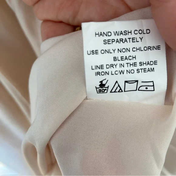 NWOT Petallush Ivory Short Sleeve Ruffle Midi Dress Sz M - Picture 8 of 9